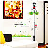Наклейка на стіну, прикраси стіни наклейки для кухні "ліхтарний стовп із вазонами" 170 см*90 см (лист50*70 см), фото 2