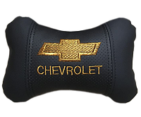 Подушка на підголовник під шию чорна Chevrolet - 056