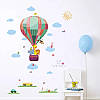 Декоративні наклейки для дитячого садка, у дитячу "звіри на повітряній кулі" 118 см*85 см (лист50*70см), фото 7