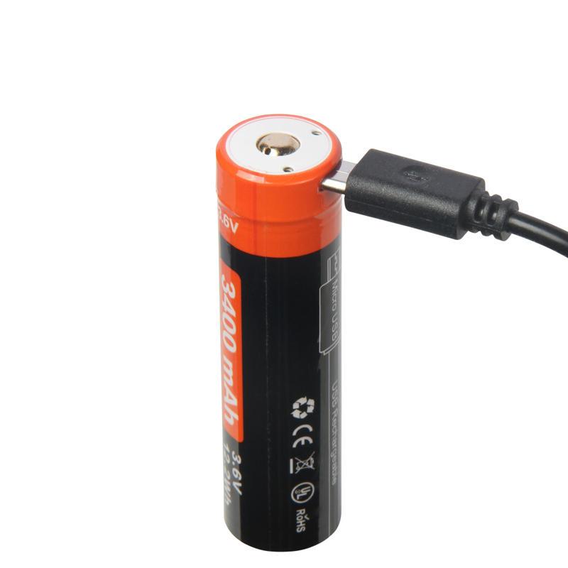 Акумулятор Alitek 18650 Li-ion Micro USB-вхід, 3400 мА·год