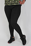 Лосіни жіночі зимові/Лосини великого розміру/Чорні лосини утеплені/Збільшені легінси/Мікродайвінг 04170, фото 4