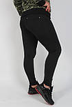 Лосіни жіночі зимові/Лосини великого розміру/Чорні лосини утеплені/Збільшені легінси/Мікродайвінг 04170, фото 2