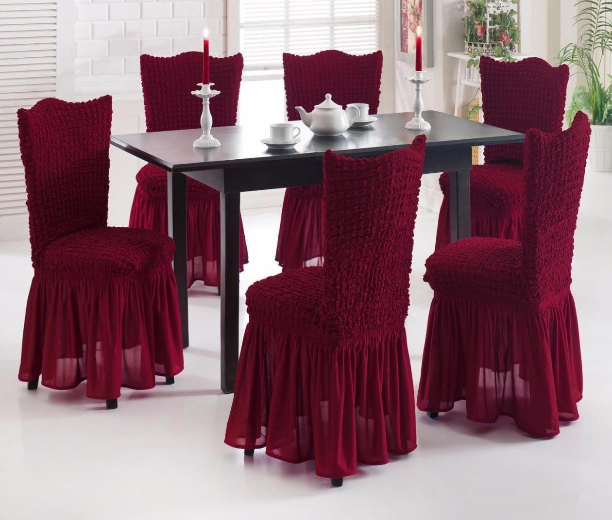 Чохол на стілець Туреччина колір бордовий