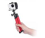 Штатив для камери та телефона трипод TRIPOD + у подарунок Гнучкий мініштатив, фото 4