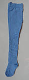 Колготки для дівчаток, малюнок з ажурним ефектом, 74-80 см (колір блакитний), фото 2