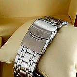 Чоловічі кварцові наручні годинники Emporio Armani T106 срібного кольору з чорним циферблатом з датою, фото 3