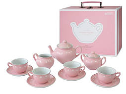 Набір ігрового посуду - чайний, 13 шт, 26,8x12x21 см, рожевий, порцеляна (CH12064)