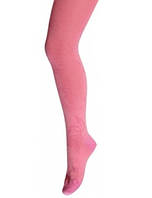 Колготки для девочек, рисунок с ажурным эффектом, 116-122 см (цвет розовый)