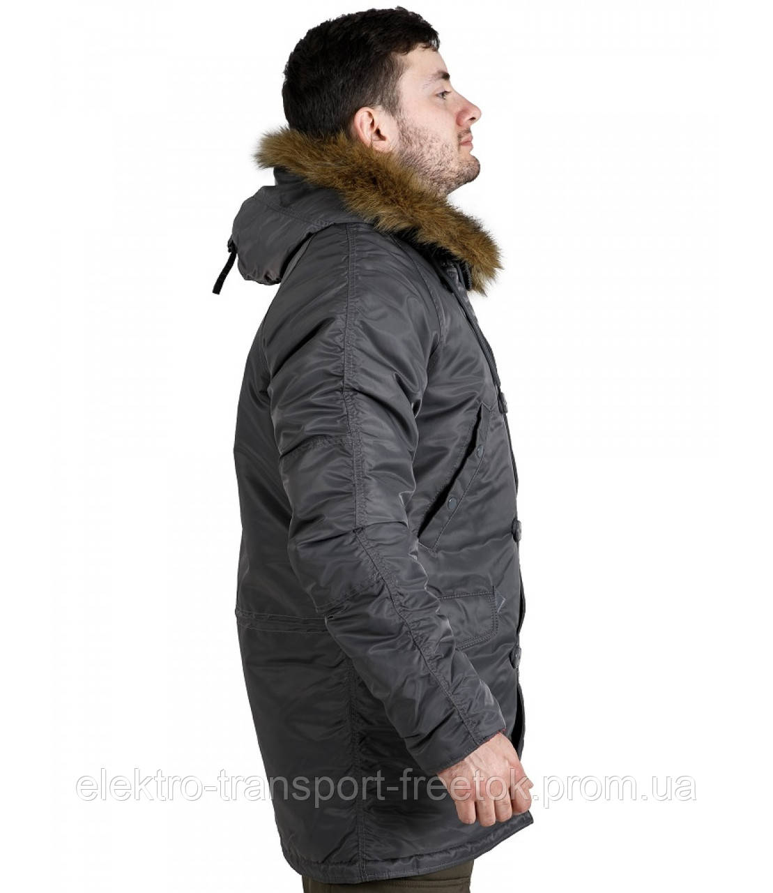 Куртка лётная slim fit аляска n-3b Gray CHAMELEON - фото 9 - id-p383514628