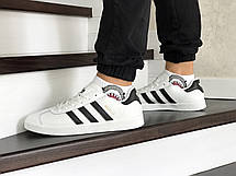 Чоловічі кросівки Adidas Gazelle,білі з чорним, фото 2