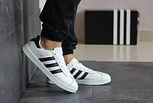 Чоловічі кросівки Adidas Gazelle,білі з чорним, фото 2