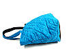 Велика жіноча Блакитна стьобана сумка, фото 10