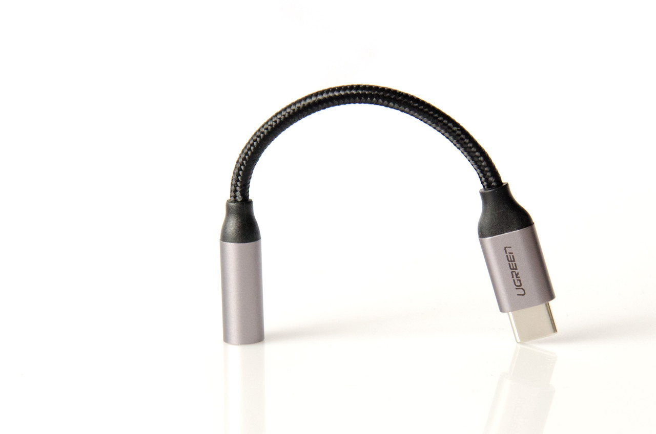 Перехідник Ugreen USB Type-C — 3.5 мм, сірий