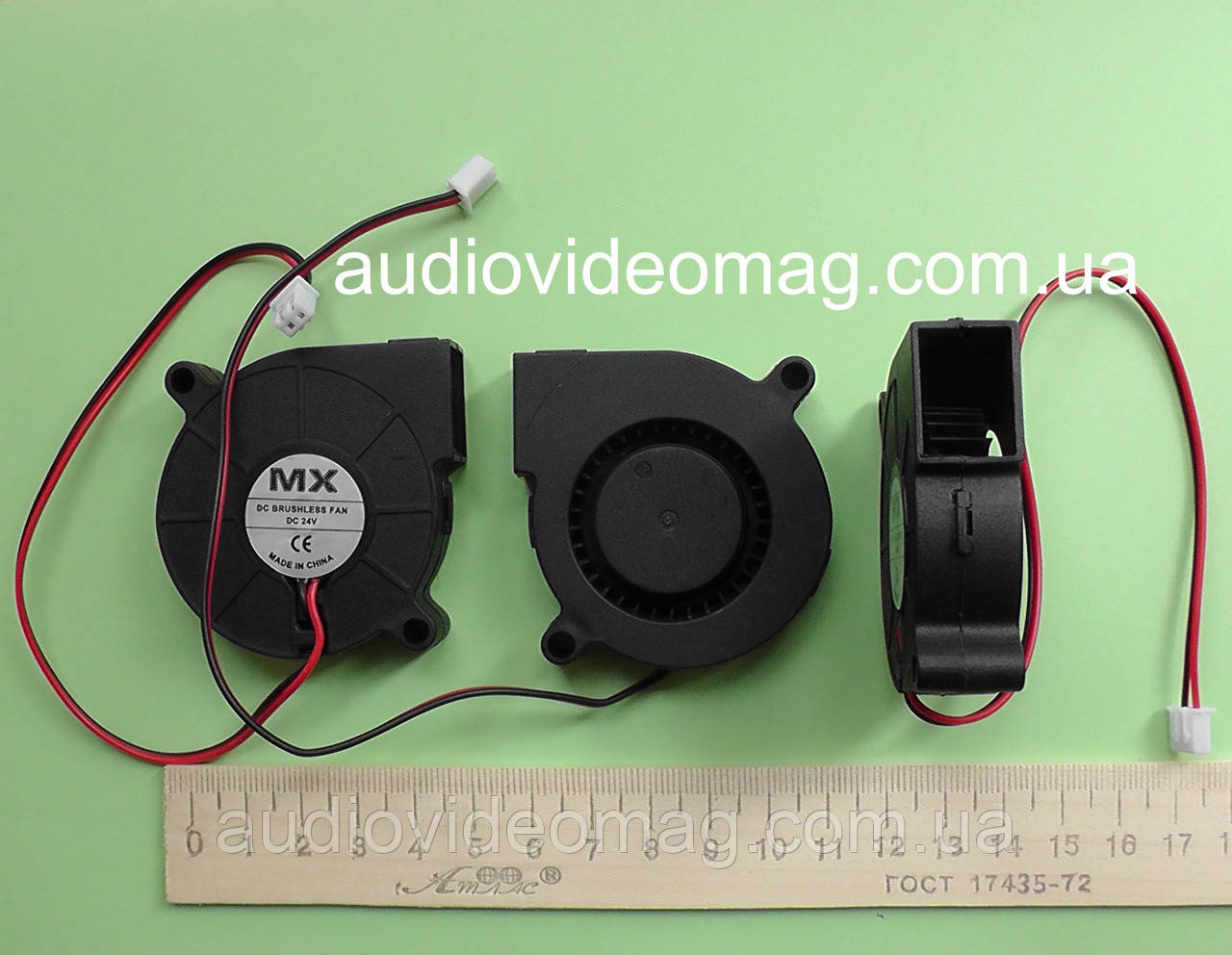 Відцентровий (радіальний) вентилятор 24V, 50х15 мм, 2 pin, фото 1