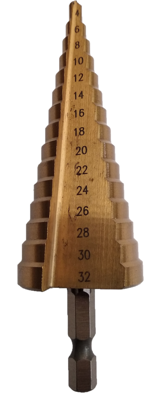 Свердло ступеневе для металу 4-32 (конусне, крокове, ялинка) Step Drill