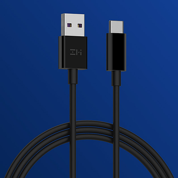 Кабель Xiaomi ZMI USB - Type-C / 5 A / 1 м AL705 Чорний (AL705) 2106P