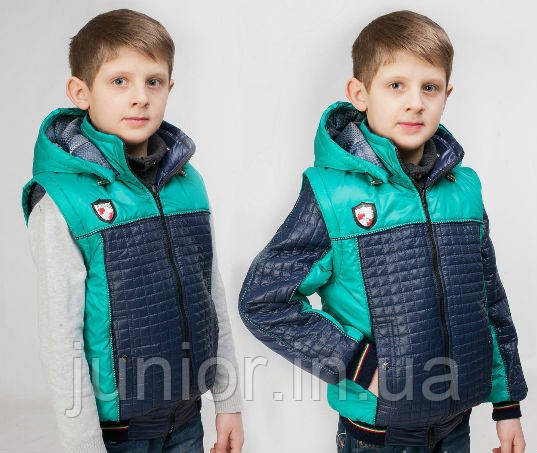 Модна куртка-жилетка для хлопчика, фото 1