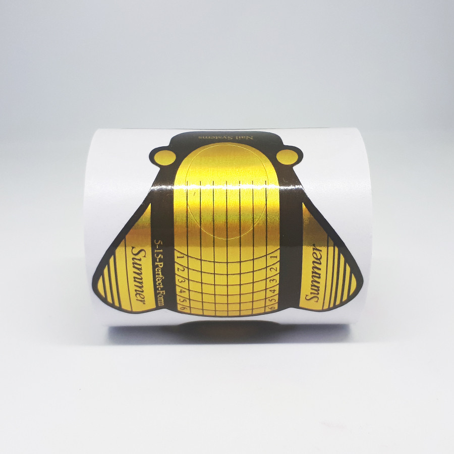 Форми для нарощування нігтів, золота муха (100 штук), фото 1