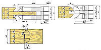 Комплект фрез для изготовления дверной обвязки и шипа c термошвом R-20 (5фр.)