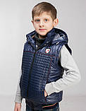 Модна демісезонна куртка-жилет для хлопчика, фото 3