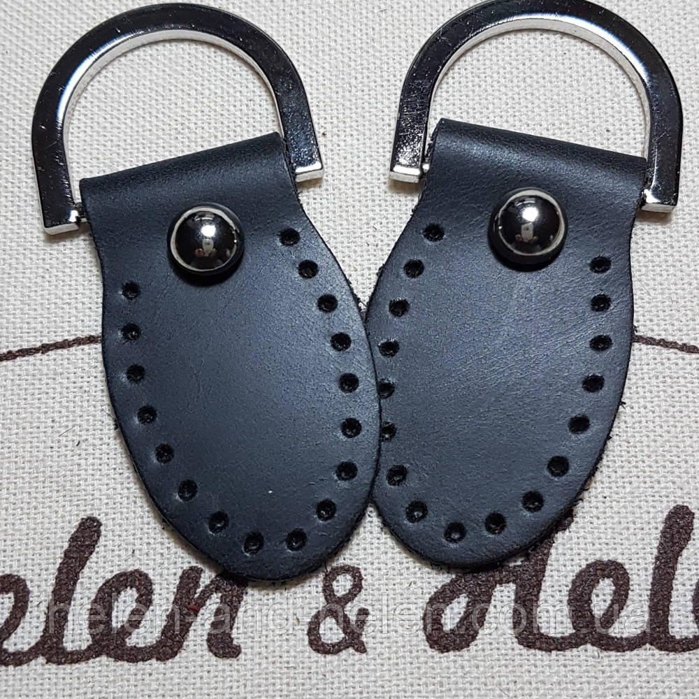 Набір пришивних елементів із півкільцями. Колір "Графіт", фото 1