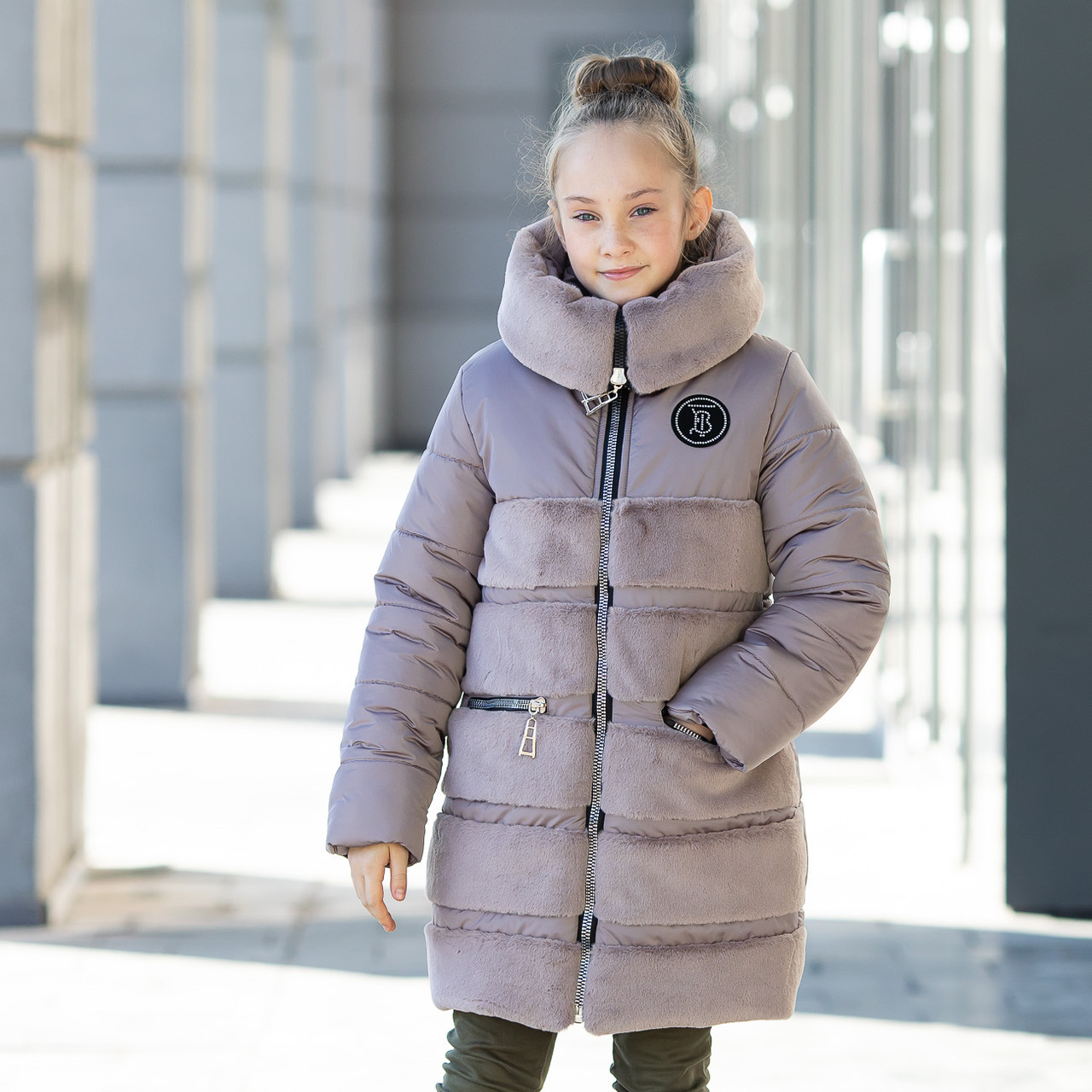 Зимова куртка-шубка для дівчинки "Плюша"