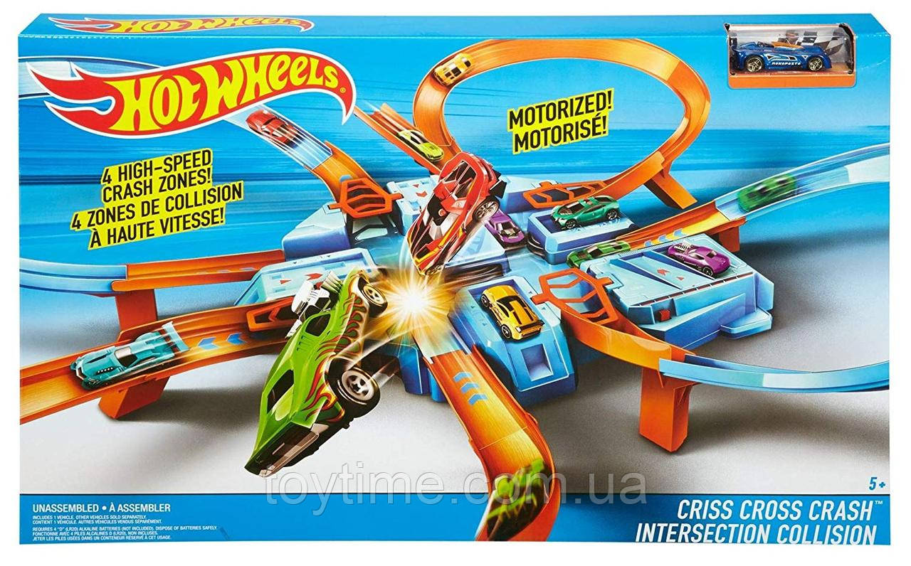 Гоночний Трек Хот Вілс небезпечний перехрестя / Hot Wheels Criss Cross Crash Track Set