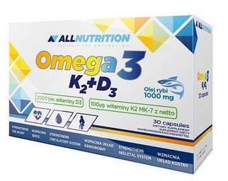 Омега-3 K2 + D3 AllNutrition Omega-3 K2 + D3 30 капс.