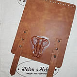 Декоративний хлястик для клапана 2*18. Колір "Рудий"., фото 3