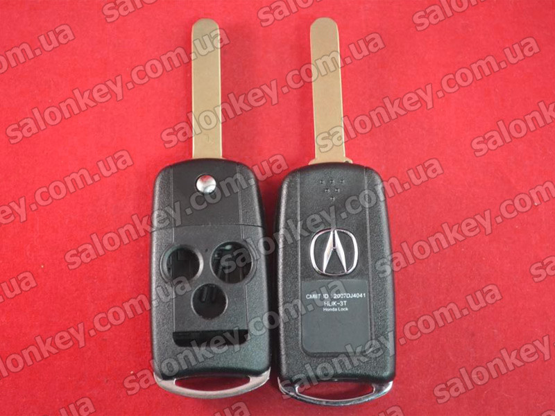 Acura викидний ключ 3+1 кнопки корпус
