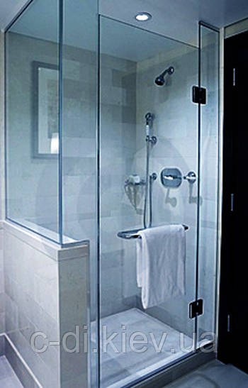 Скляні душові двері, скляні перегородки в душ, нестандартні душові кабіни