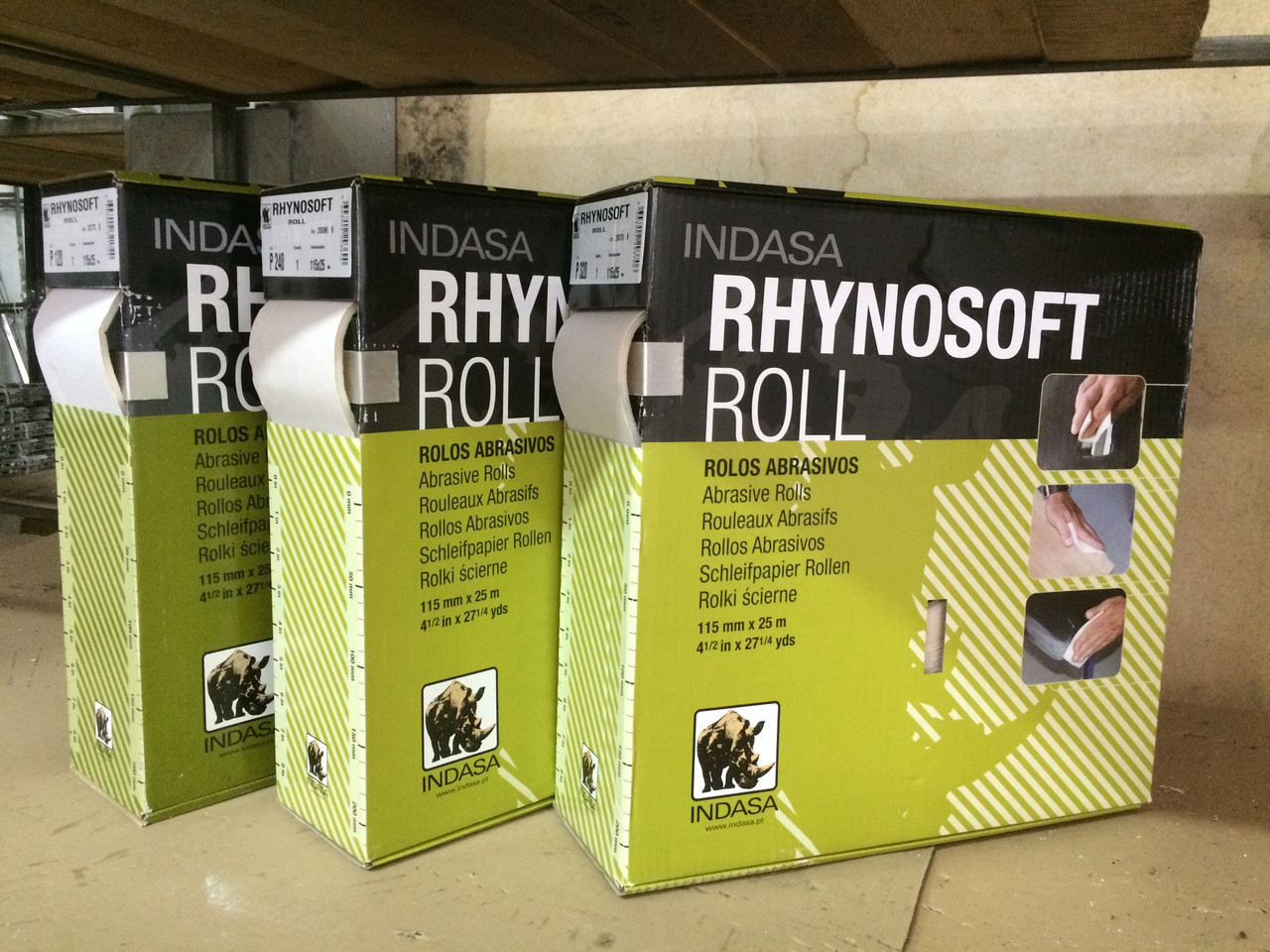 Шліф-шорка Indasa Rhynosoft P80 115 мм*25 м, на поролоні