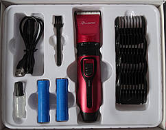 Машинка для стриження волосся Gemei GM-6119 (2 змінні акумулятори 18650) керамічний ніж