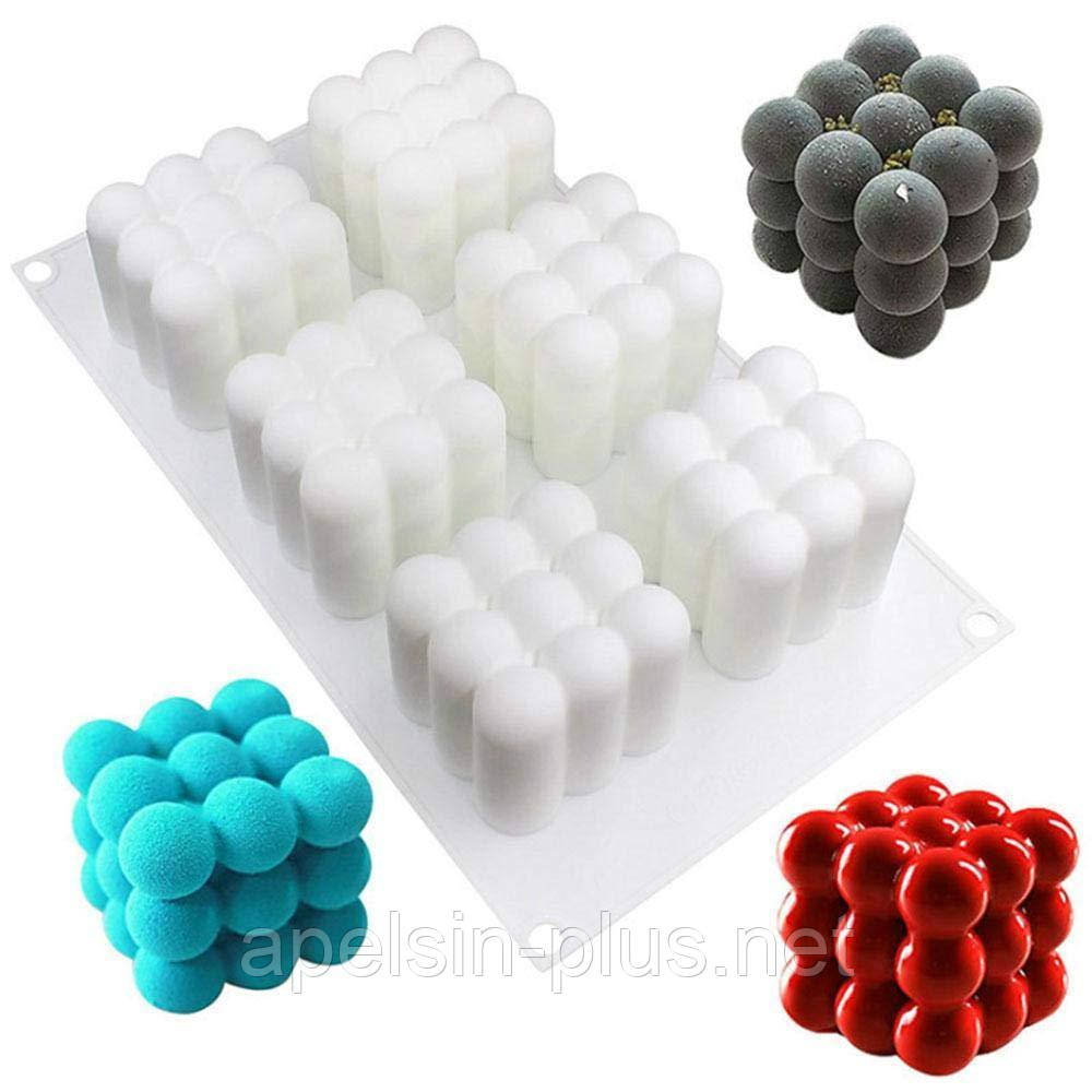 Силіконова форма для євродесертів Magic Cube Bubble на 6 комірок