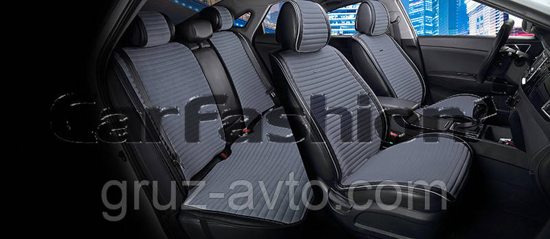 Накидки на сидіння CarFashion Moдель: MONACO PLUS Темно-сірий (21838), фото 1