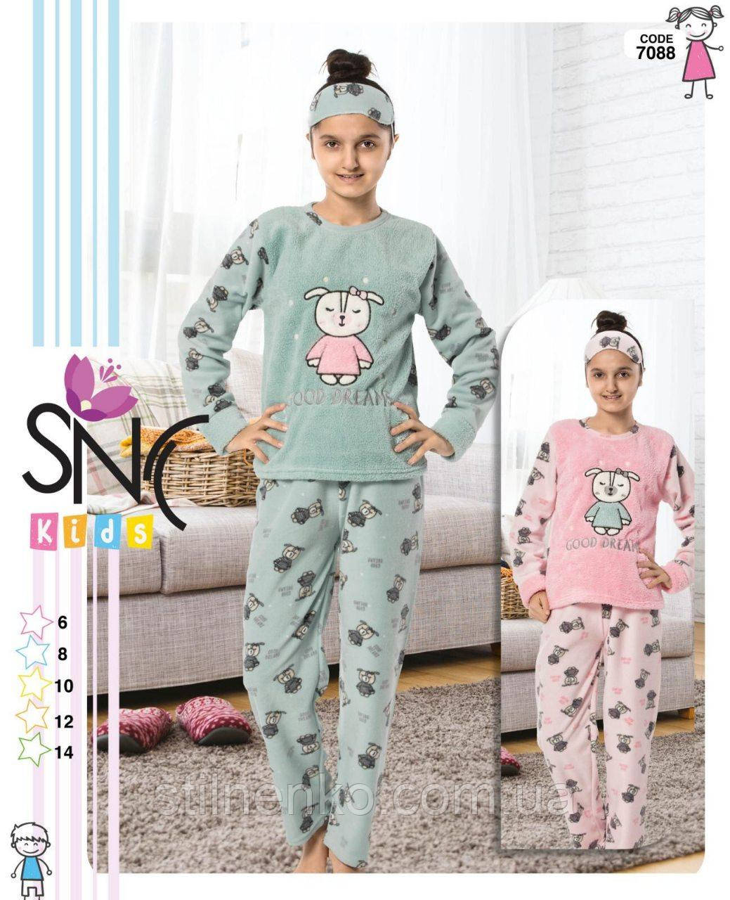 Теплая пижама для девочки "SNC", 6-14 лет,Турция - фото 1 - id-p595837770