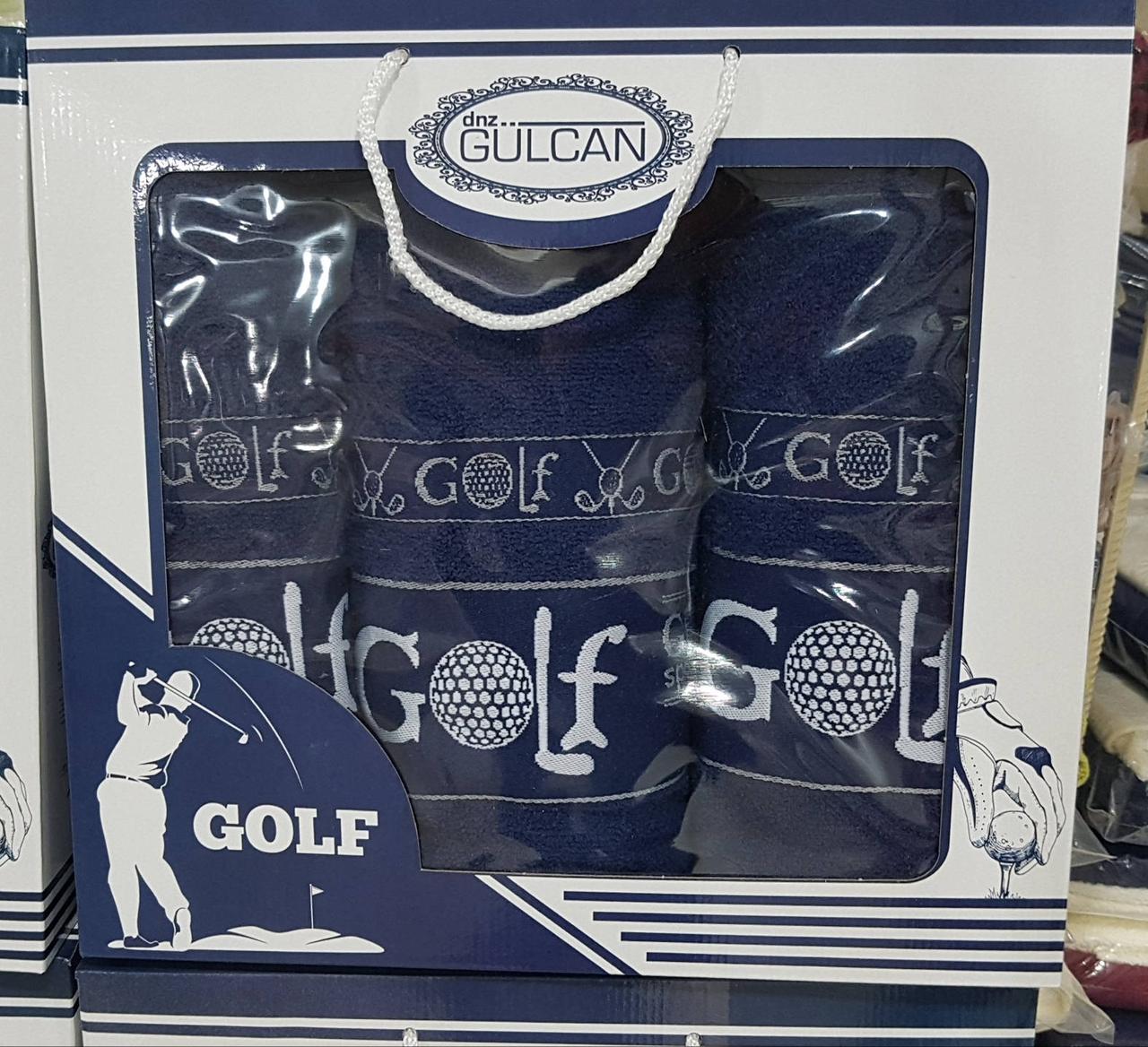 Махрові рушники «Gulcan Golf» 3 шт в подарунковій упаковці
