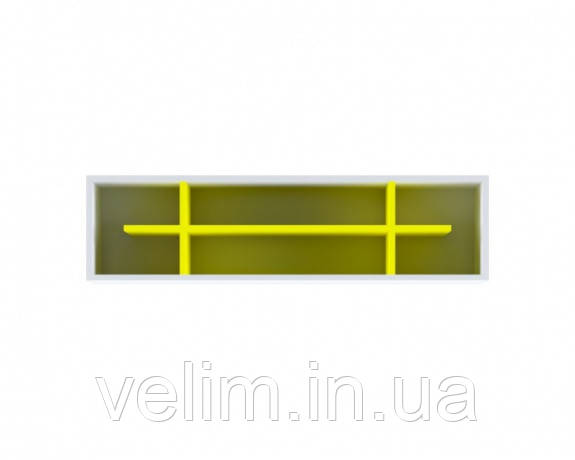 Полиця настінна Gerbor Мобі POL 115х30х25 жовтий/німфеа альба
