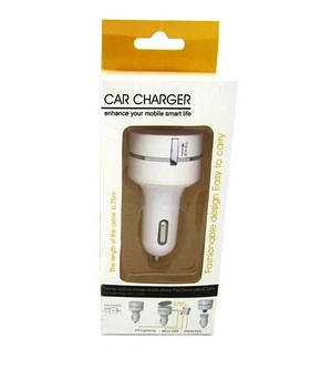 АЗП "Car Charger" USB вихід + кабель рулетка 3 в 1, фото 2