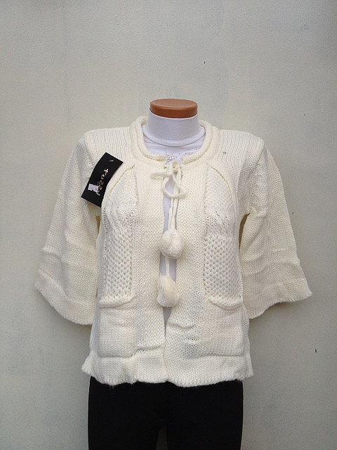 Болеро біле в'язане для дівчаток зріст 128,164, фото 1