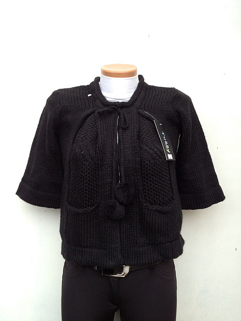 Болеро в'язане чорне для дівчинки 164 зросту, фото 1
