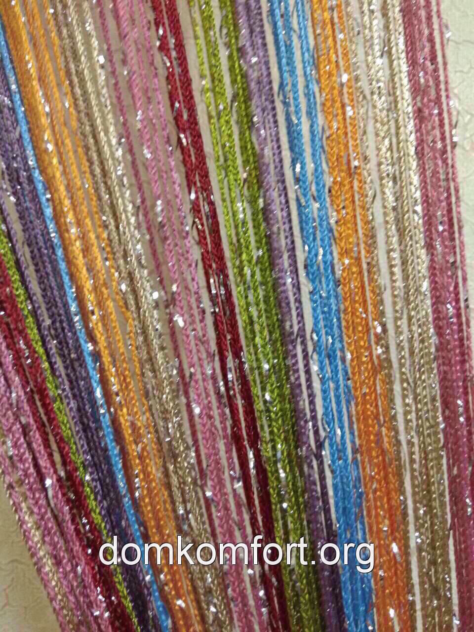 Штори нитки (кисея) з люрексом 6/4/19/18/11/3/14/5, фото 1