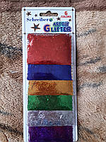 Набор разноцветных блесток - 6шт. (вес одного пакета 3г)