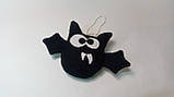 Іграшка ручної роботи Кажан Миша Чорна (ФЛІС), фото 3