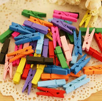 Декоративні прищіпки маленькі 50 штук 3 см різнобарвний