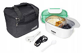 Ланч бокс з підігрівом, термосумкою Noveen LB410/420 від 220 та авто 12В термосумкою зелений нержавійка