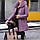 Шкіряна курточка утеплена (еко-шкіра) з песцовым коміром (розміри з 40 по 58), світло - пурпурний, фото 6