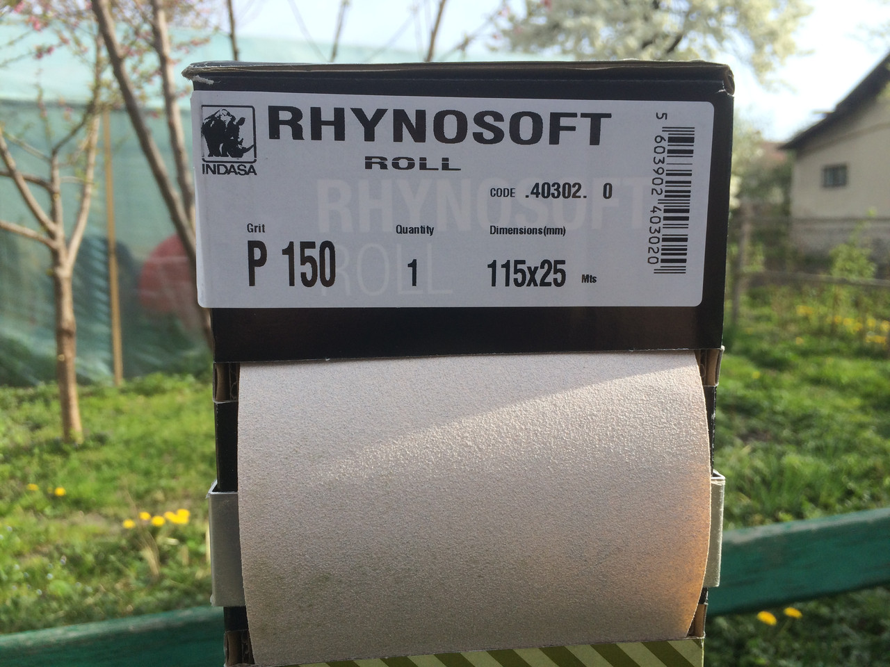 Шліф-шорка Indasa Rhynosoft P150 115 мм*25 м, на поролоні