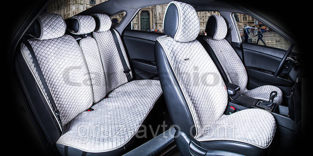 Накидки на сидіння CarFashion Moдель: CITY PLUS Сірий-сірий (22477)