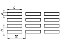 12 b3 - Прямокутний отвір за прямокутника Перфорований лист з прямокутними отворами, розта